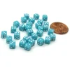 Dice>30 Deluxe Rounded Corner Six Sided D6 5mm .197 Inch Small Tiny Dice - Light Blue - Your Source for Gaming Essentials