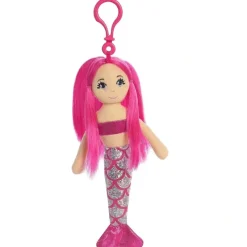 Toys>7" Garnet Clip-On Sea Sparkles Soft Plush Pink Mermaid - Your Source for Gaming Essentials