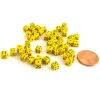 Dice>50 Six Sided D6 5mm .197 Inch Die Small Tiny Mini Miniature Yellow Dice - Your Source for Gaming Essentials