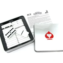 Board Games>Ace Double Six Dominoes Game in Tin Case for 2 to 4 Players - 28 Dominoes - Your Source for Gaming Essentials
