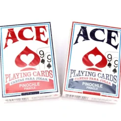 Cards>Ace Standard Size Pinochle Playing Cards - 1 Red Deck and 1 Blue Deck - Your Source for Gaming Essentials