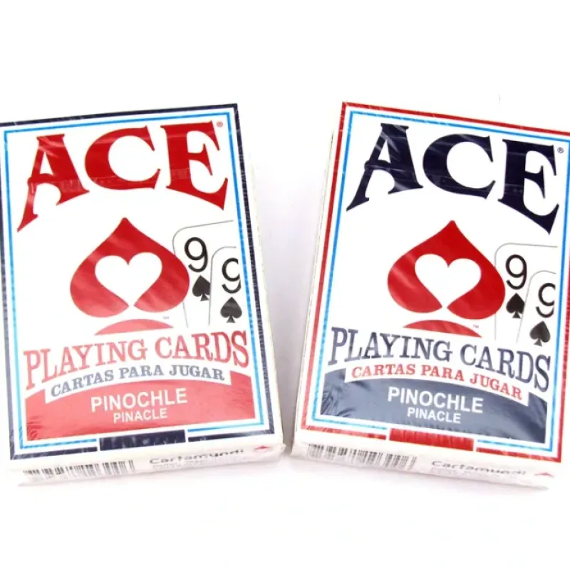 Cards>Ace Standard Size Pinochle Playing Cards - 1 Red Deck and 1 Blue Deck - Your Source for Gaming Essentials