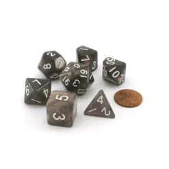 Dice>Acrylic Stardust 7-Die Polyhedral 16mm Dice Set - Supervolcano - Your Source for Gaming Essentials