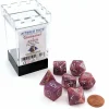 Dice>Aether Dice 7 Piece Polyhedral DnD Dice Set - Rasberry and Cream - Your Source for Gaming Essentials