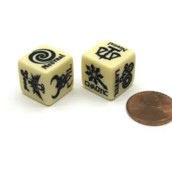 Dice>Alignment Chart Dice, 2 Pieces - Lawful, Neutral, Chaotic & Good, Neutral, Evil - Your Source for Gaming Essentials