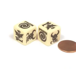 Dice>Alignment Custom Engraved 16mm D6 Chessex Dice, 2 Pieces - Good Evil Neutral - Your Source for Gaming Essentials