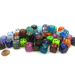 Dice>Bag of 50 Assorted Loose Signature 16mm D6 Dice - Your Source for Gaming Essentials