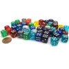 Dice>Bag of 50 Assorted Loose Translucent 12mm D6 Dice - Your Source for Gaming Essentials