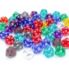 Dice>Bag of 50 Assorted Loose Translucent d20 Dice - Your Source for Gaming Essentials