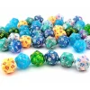 Dice>Bag of 50 d20s Dice Menagerie #10 - Marble, Festive, and Borealis Mix - Your Source for Gaming Essentials