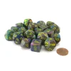 Dice>Bag of 20 Festive Polyhedral Dice - Rio with Yellow Numbers - Your Source for Gaming Essentials