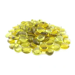 Board Games>Bag of 100 Gaming Glass Stones - Yellow - Your Source for Gaming Essentials