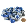Dice>Bag of 20 Gemini Polyhedral Dice - Blue-Steel with White Numbers - Your Source for Gaming Essentials