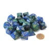 Dice>Bag of 20 Gemini Polyhedral Dice - Blue-Green with Gold Numbers - Your Source for Gaming Essentials