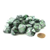 Dice>Bag of 20 Gemini Polyhedral Dice - Black-Grey with Green Numbers - Your Source for Gaming Essentials