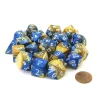 Dice>Bag of 20 Gemini Polyhedral Dice - Blue-Gold with White Numbers - Your Source for Gaming Essentials