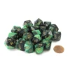 Dice>Bag of 20 Gemini Polyhedral Dice - Black-Green with Gold Numbers - Your Source for Gaming Essentials
