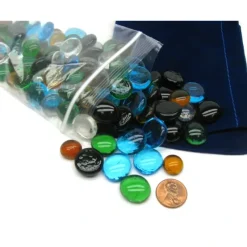 Board Games>Bag of 100 Life Stones Game Markers - Assorted Colors with Storage Bag - Your Source for Gaming Essentials