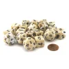 Dice>Bag of 20 Marble Polyhedral Dice - Ivory with Black Numbers - Your Source for Gaming Essentials