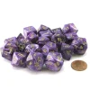 Dice>Bag of 20 Vortex Polyhedral Dice - Purple with Gold Numbers - Your Source for Gaming Essentials