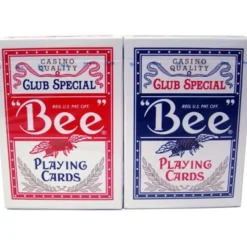 Cards>Bee No.92 Standard Index Poker Playing Cards - 1 Red and 1 Blue Deck - Your Source for Gaming Essentials