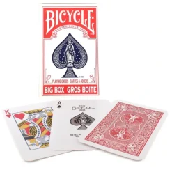 Cards>Bicycle Big Box Red Playing Cards - 4.5" Wide x 7" Tall Large Jumbo Card Deck - Your Source for Gaming Essentials