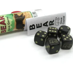 Dice>Black Bear Dice Game 5 Dice Set with Travel Tube and Instructions - Your Source for Gaming Essentials