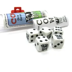 Dice>Black Cow Dice Game 5 Dice Set with Travel Tube and Instructions - Your Source for Gaming Essentials