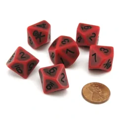 Dice>Blood & Plunder Blood D10 Dice Set - 6 Red 10-Sided Dice - Your Source for Gaming Essentials