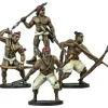 Blood & Plunder Native American African Warriors Unit (4) Unpainted Metal Minis - Your Source for Gaming Essentials* Best