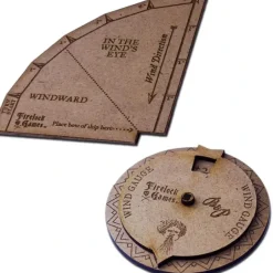 Board Games>Blood & Plunder Sea Template Set with Turning Gauge and Wind Direction Compass - Your Source for Gaming Essentials