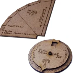Board Games>Blood & Plunder Template Set: Wooden Turning Gauge and Wind Direction Compass - Your Source for Gaming Essentials