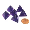 Dice>Borealis 18mm 4 Sided D4 Chessex Dice, 6 Pieces - Royal Purple with Gold - Your Source for Gaming Essentials