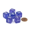Dice>Borealis 15mm 6 Sided D6 Chessex Dice, 6 Pieces - Purple with White Numbers - Your Source for Gaming Essentials
