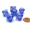 Dice>Borealis 15mm 8 Sided D8 Chessex Dice, 6 Pieces - Purple with White - Your Source for Gaming Essentials