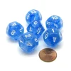 Dice>Borealis 18mm 12 Sided D12 Chessex Dice, 6 Pieces - Sky Blue with White - Your Source for Gaming Essentials