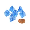 Dice>Borealis 18mm 4 Sided D4 Chessex Dice, 6 Pieces - Sky Blue with White - Your Source for Gaming Essentials