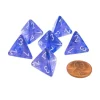 Dice>Borealis 18mm 4 Sided D4 Chessex Dice, 6 Pieces - Purple with White - Your Source for Gaming Essentials