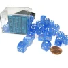 Dice>Borealis 12mm D6 Chessex Dice Block (36 Dice) - Sky Blue with White Pips - Your Source for Gaming Essentials