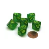 Dice>Borealis 16mm Tens D10 (00-90) Chessex Dice, 6 Pieces - Maple Green with Yellow - Your Source for Gaming Essentials