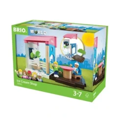 Toys>BRIO 13 Piece Ice Cream Shop Building with People and Accessories - Your Source for Gaming Essentials