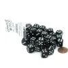 Dice>Case of 36 Deluxe Opaque Small 12mm Round Edge Dice - Black with White Pips - Your Source for Gaming Essentials