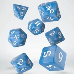 Dice>Classic Runic 7 Piece Polyhedral Dice Set - Glacier & White - Your Source for Gaming Essentials