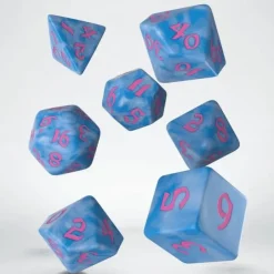 Dice>Classic Runic 7 Piece Polyhedral Dice Set - Glacier & Pink - Your Source for Gaming Essentials