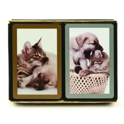 Cards>Congress Cat & Dog Jumbo Index Bridge Playing Cards - 2 Deck Set - Your Source for Gaming Essentials