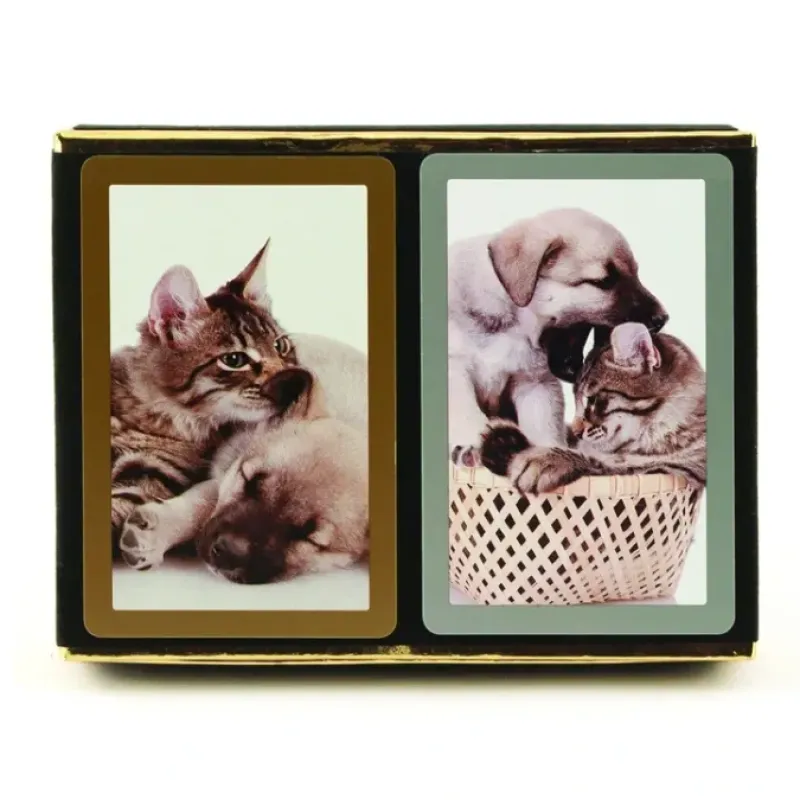 Cards>Congress Cat & Dog Jumbo Index Bridge Playing Cards - 2 Deck Set - Your Source for Gaming Essentials
