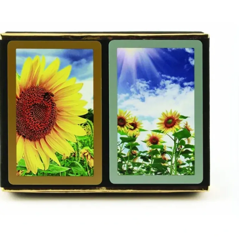 Cards>Congress Sunflowers Standard Index Bridge Playing Cards - 2 Deck Set - Your Source for Gaming Essentials