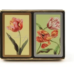 Cards>Congress Tulips Jumbo Index Bridge Playing Cards - 2 Deck Set - Your Source for Gaming Essentials