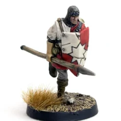 Tabletop Miniatures>DGS Games Militia Spearman #103008 Unpainted 32mm Scale Freeblades Metal Figure - Your Source for Gaming Essentials
