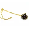 Dice>Dice Pendant Necklace 'Dragons' with Gold-Color Finish - Holds a D10 - Your Source for Gaming Essentials